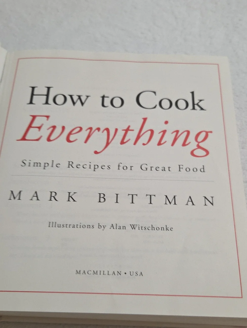 HOW TO COOK EVERYTHING COOKBOOK